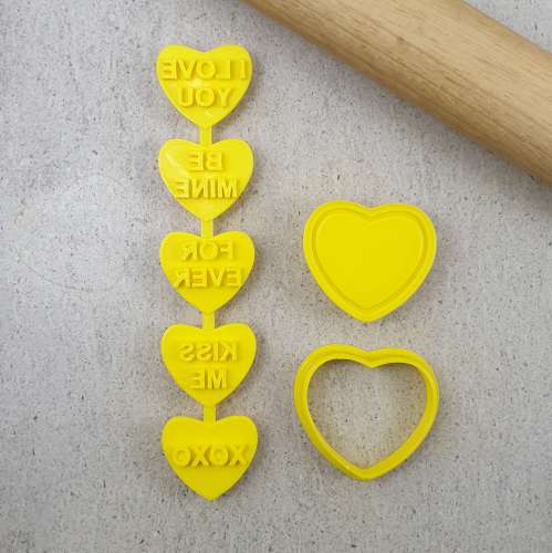 Cookie Stamp Embosser & Cutter - Candy Hearts